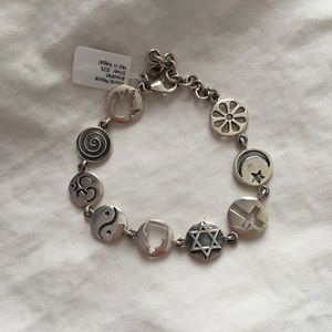 World Peace Bracelet Sterling Silver